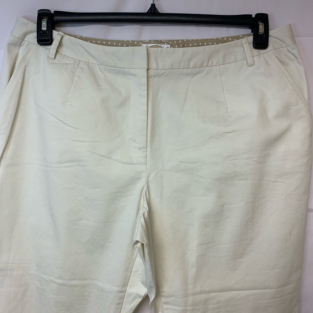 Talbots Capri Pants Khaki Classic Causal Preppy Neutral Timeless SZ 18W Petite - Picture 2 of 10